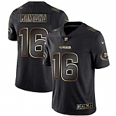 Nike 49ers 16 Joe Montana Black Gold Vapor Untouchable Limited Jersey Dyin,baseball caps,new era cap wholesale,wholesale hats